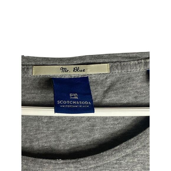 Scotch & Soda Mr. Blue Graphic T-Shirt XL Gray Amsterdam Blauw City Skyline Tee - Picture 5 of 6